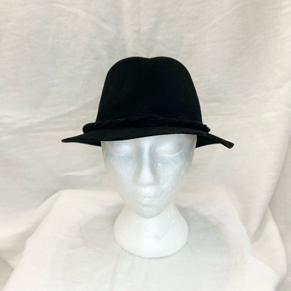 Urban Outfitters Staring at Stars Black Wool Fedora Panama Hat - Picture 3 of 14